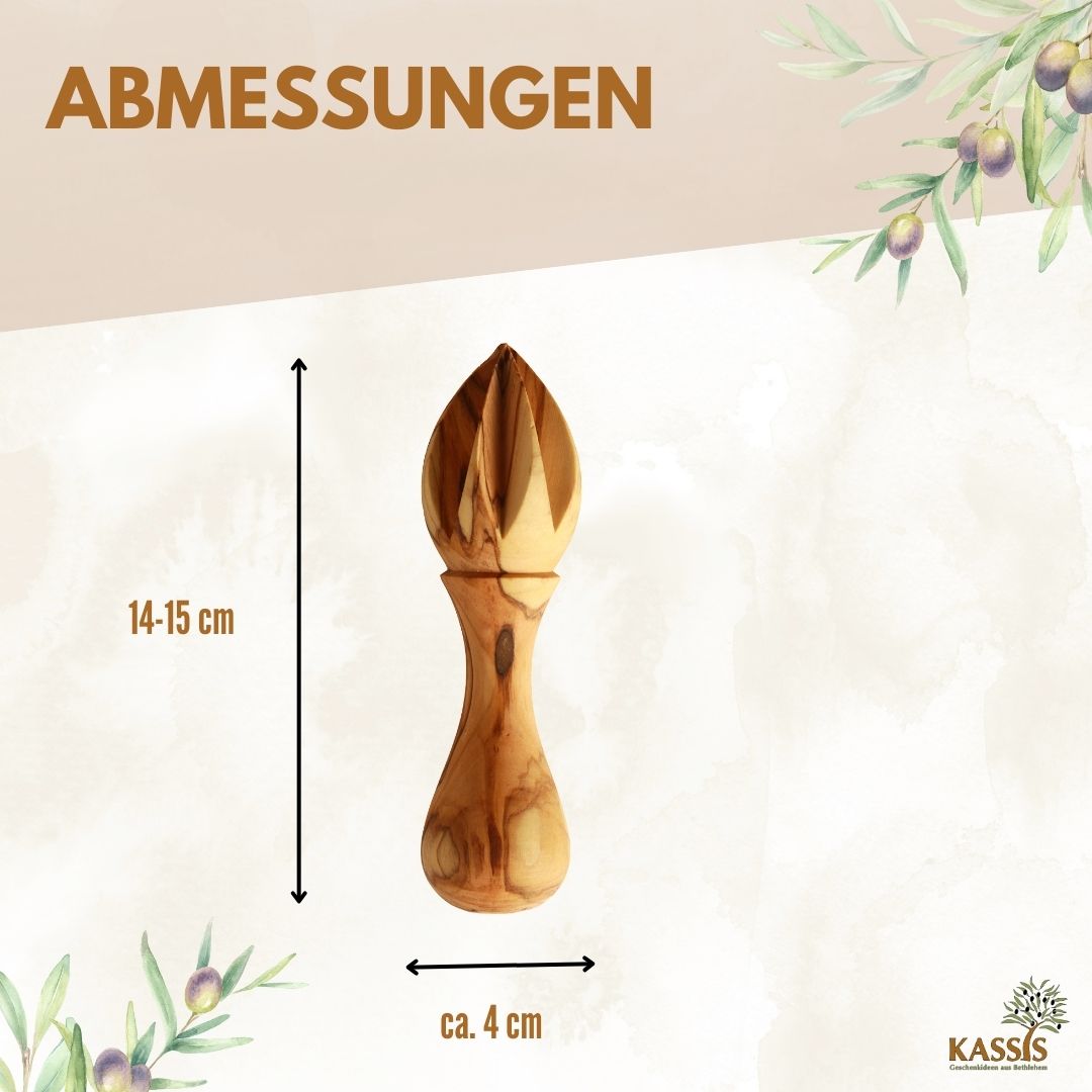 Zitronenpresse aus Olivenholz – 14 cm